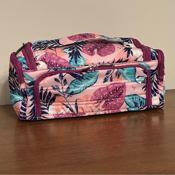 LUG Pink Azalea Floral Trolley Cosmetics Bag, NWOT - Picture 3 of 10